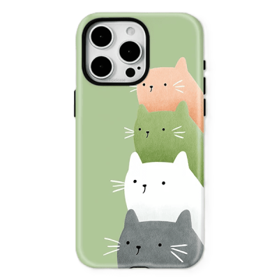 iPhone case,cartoon cats case,shockproof case,iPhone 15 Pro cover,protective case