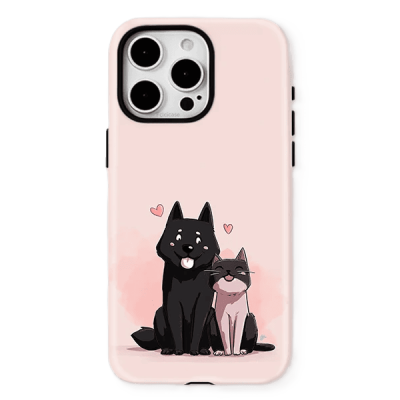 iPhone case,cat dog case,cute phone cover,iPhone 16 Pro case,protective cover