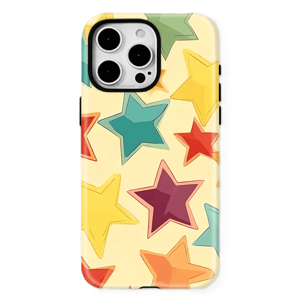 Colorful Stars Matte Case iPhone 16 Pro - View 1