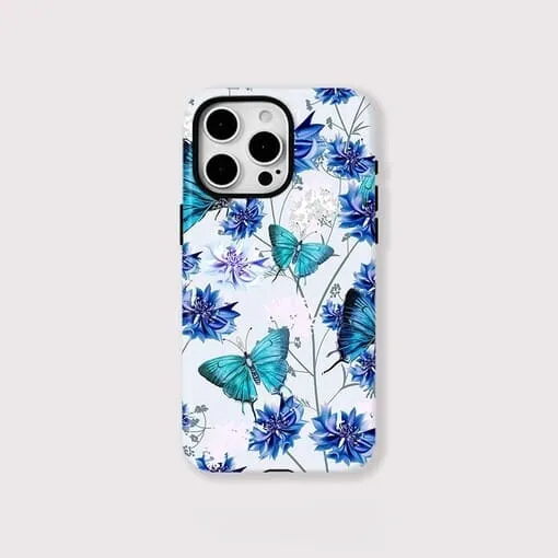 Butterfly Flower Shockproof iPhone Case - View 1