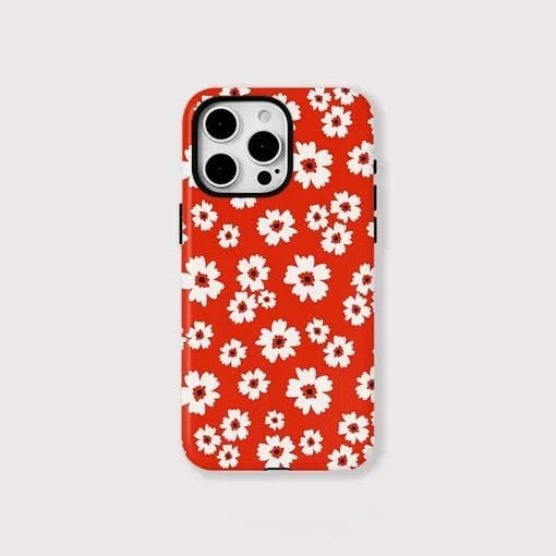Floral Shockproof iPhone 16 Pro Case - Front View