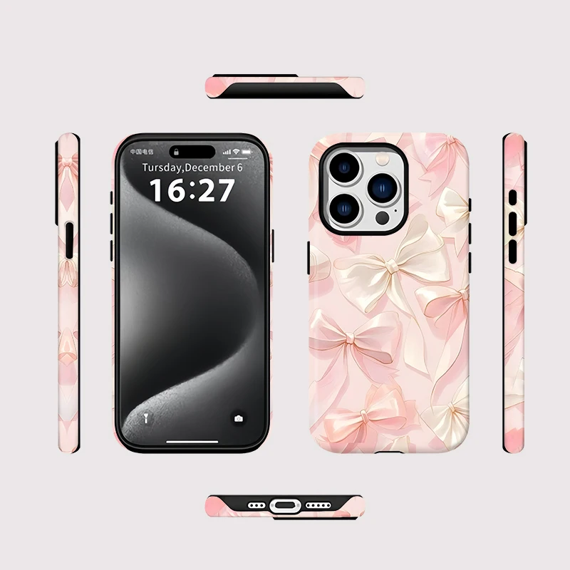 Pink Bow Tie Magnetic iPhone case - View 2