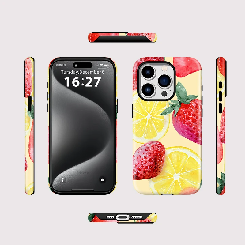 Lemon Strawberry Magnetic Case iPhone 16 Pro Max - View 2