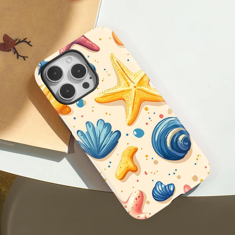 Starfish Conch Shell Magnetic Case iPhone 16 Plus - View 3
