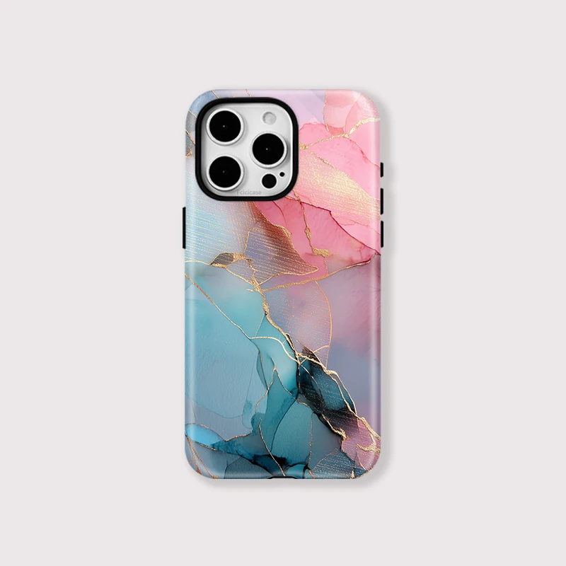 Colorful Marble Pattern Case iPhone 16 Pro Max - View 1