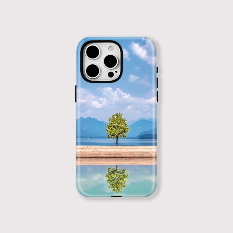 Green Tree Matte Hard Case iPhone 15 Plus - View 1