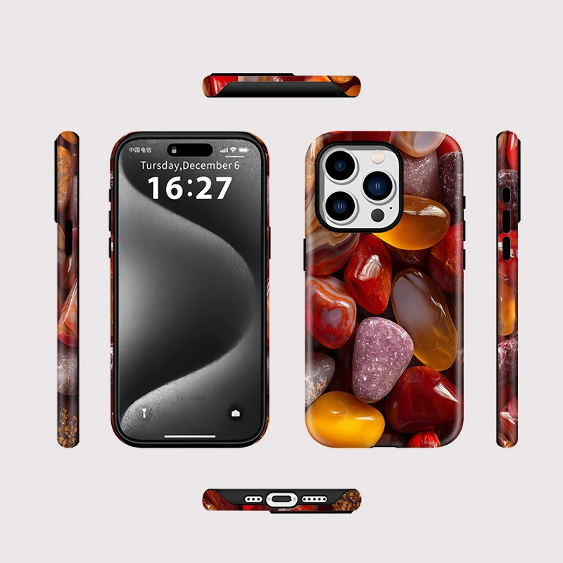 Matte Beautiful Stones Case iPhone 15 Pro Max - View 2