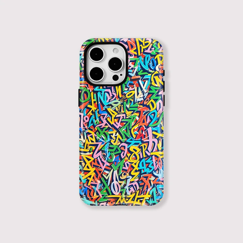Colorful Numbers Acrylic Magnetic Case iPhone 16 Plus - View 1