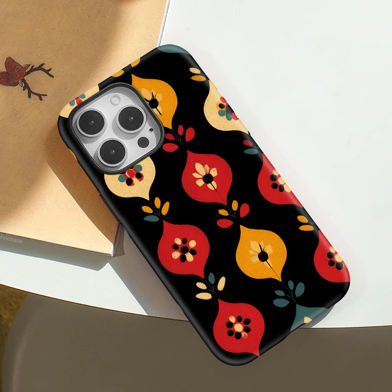 MagSafe Wireless Charge Magnetic Vintage Flower Case - iPhone 16 Pro Max - View 3