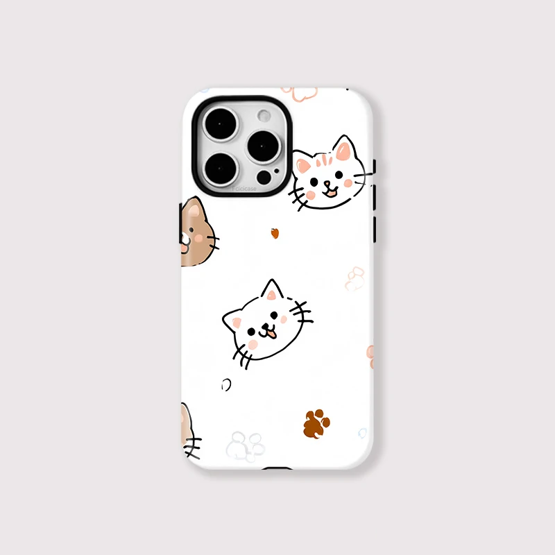 Cute Cat 2-in-1 Magnetic Case iPhone 16 Pro Max - View 1