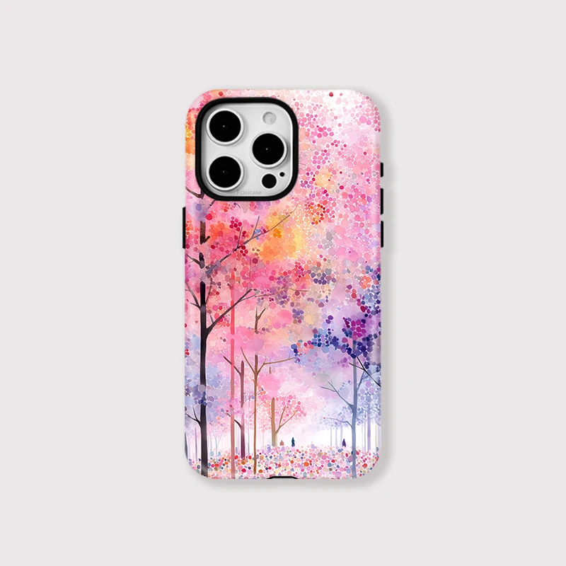 Colorful Tree Leaves Shockproof Case iPhone 16 Plus - View 1