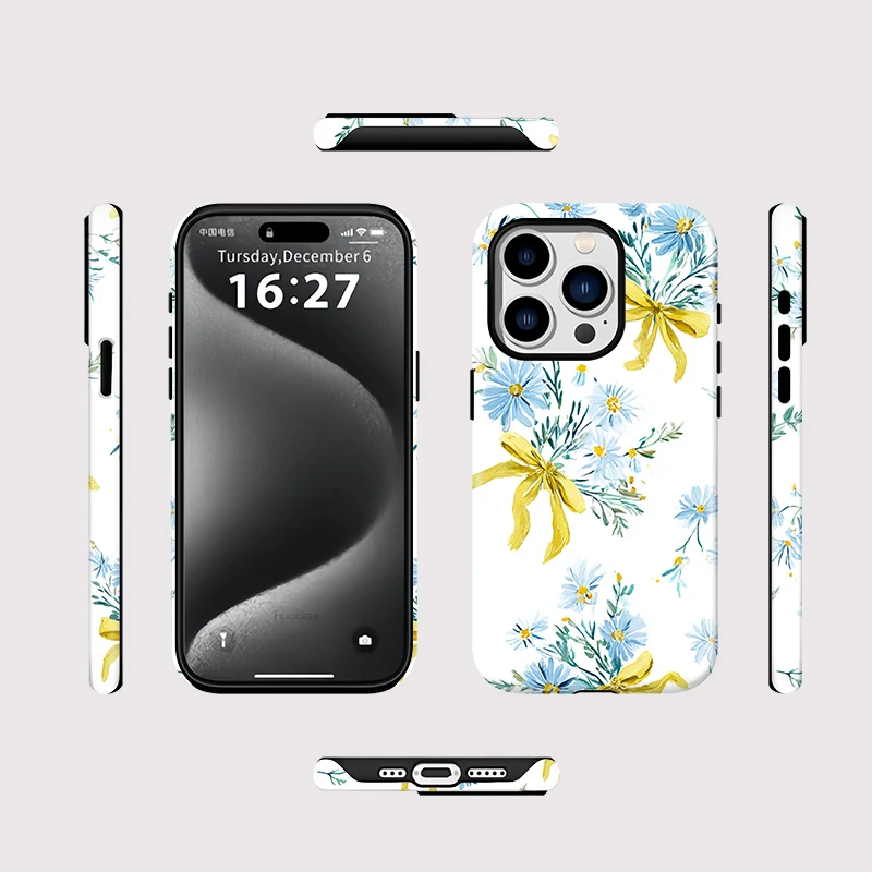 Fashion Flower 2-in-1 Case iPhone 15 Pro Max - View 2