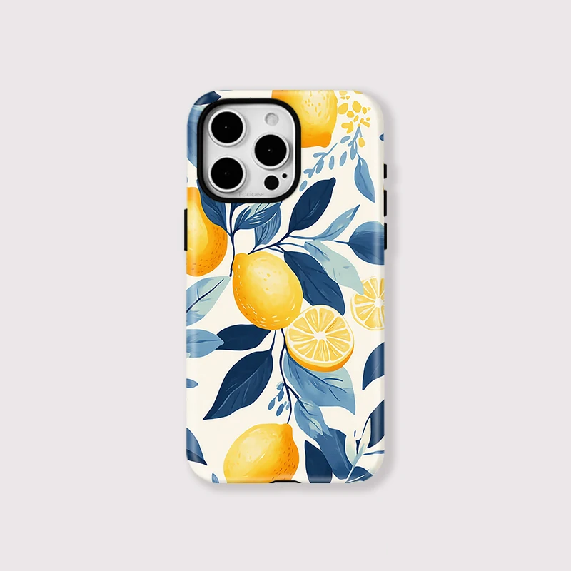 Lemon Pattern Acrylic TPU Case iPhone 16 - View 1