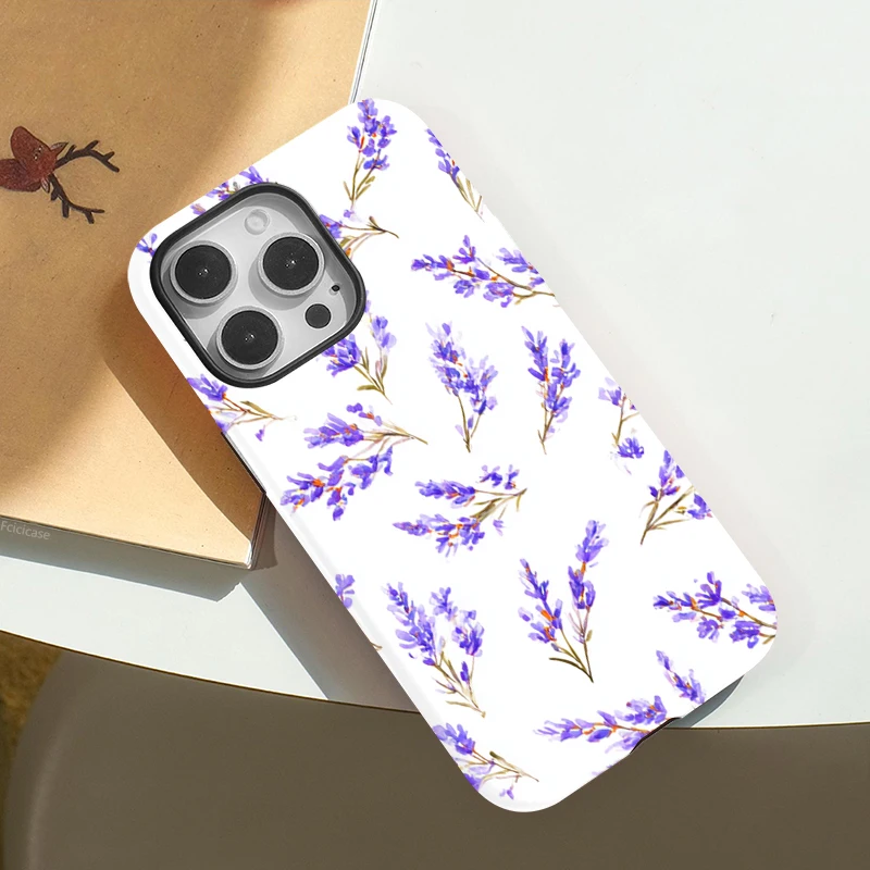Matte Fashion Flower Print Wireless Case - iPhone 15 Pro Max - View 3