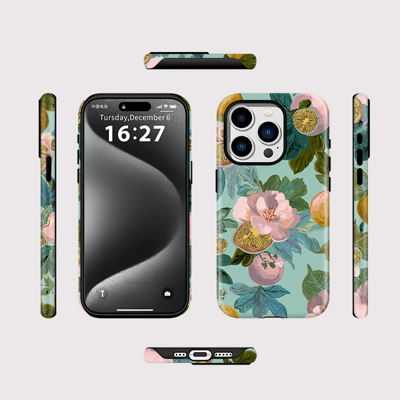 Flower Matte Hard PC Case iPhone 16 - View 2