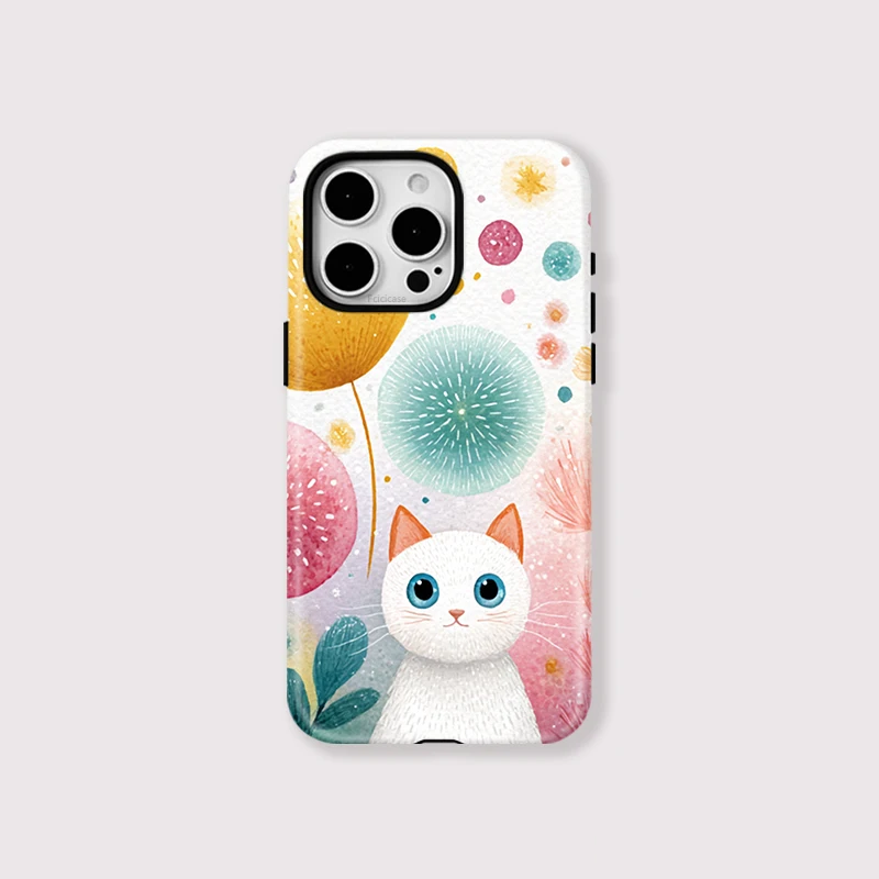 Leopard Flower Magnetic Wireless Case for iPhone 15 Pro - View 1