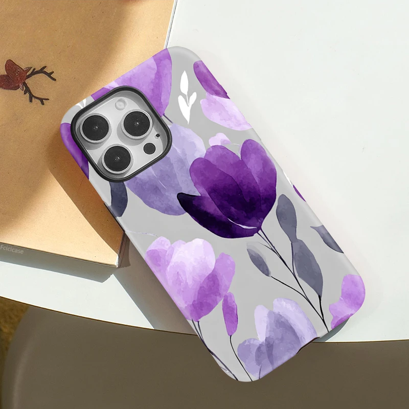 Purple Flower Wireless Case iPhone 16 Pro Max - View 3