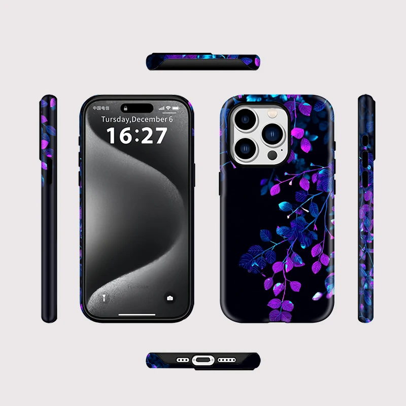 Acrylic Leaves Hard Case iPhone 16 Plus - View 2