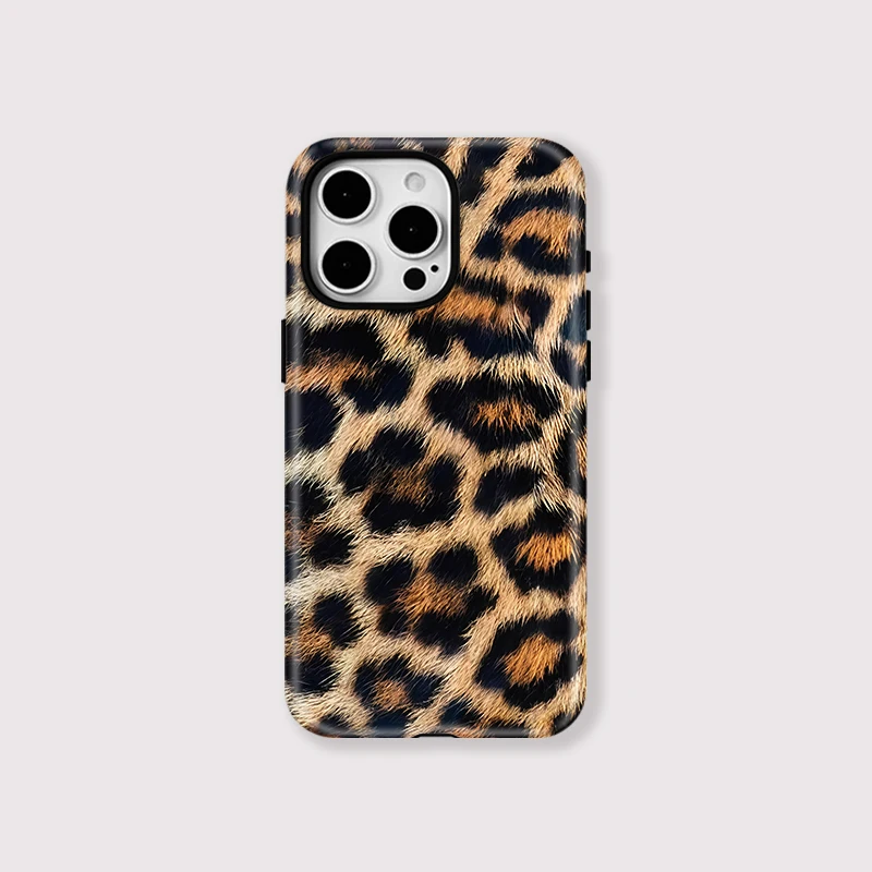 Silicone Leopard Shockproof Case iPhone 15 Pro Max - View 1