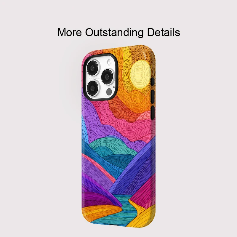 Colorful Stripe Painting Case iPhone 15 Pro Max - View 3