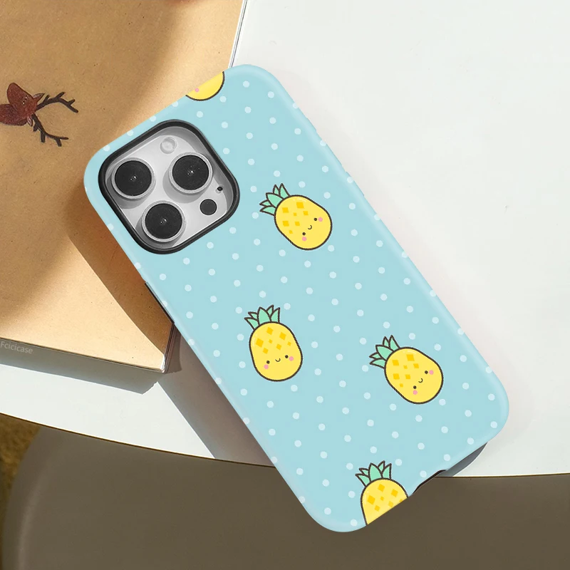 Pineapple Circular Dots Case iPhone 16 - View 3
