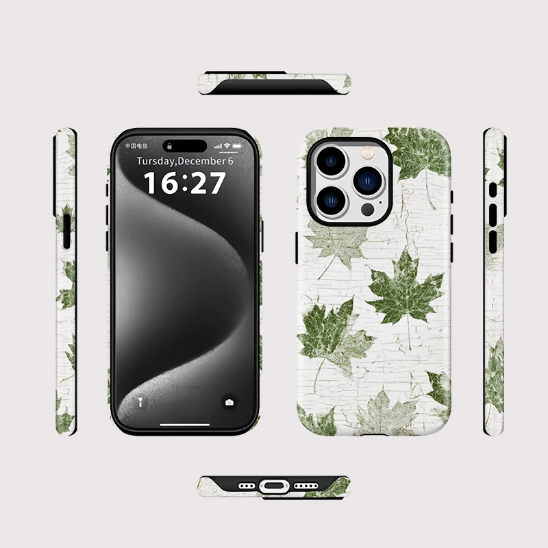 2-in-1 Flower Shockproof Magnetic Case for iPhone 15 Pro - View 2