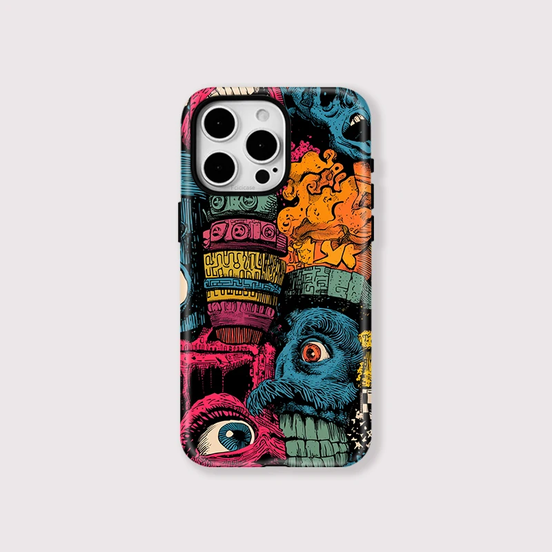 Colorful Painting Eyes Acrylic Case iPhone 15 Pro Max - View 1