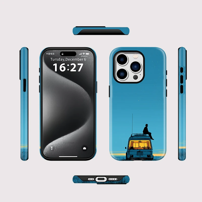 Cartoon Bus Car TPU Case iPhone 16 Plus - View 2