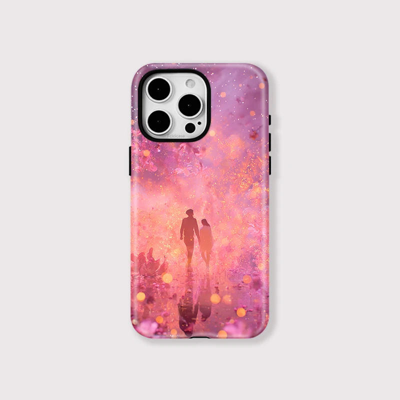 Romantic Couple Silicone Case iPhone 16 Pro Max - View 1