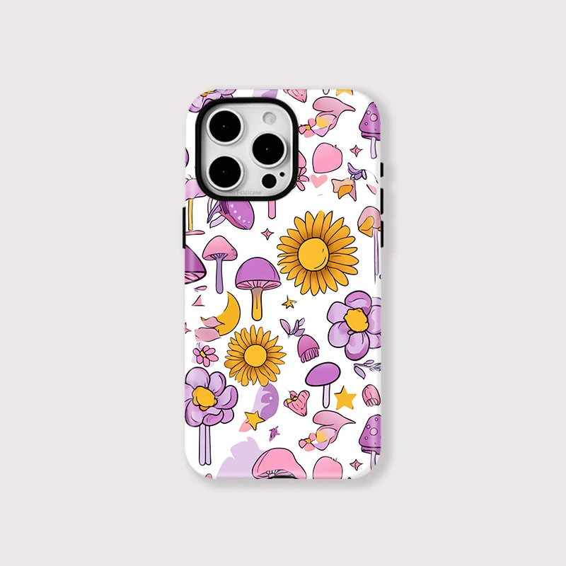 Mushroom Flower Shockproof Cover iPhone 16 Pro Max - View 1