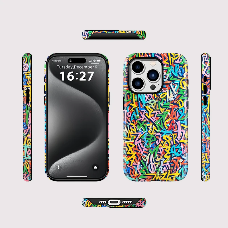 Colorful Numbers Acrylic Magnetic Case iPhone 16 Plus - View 2