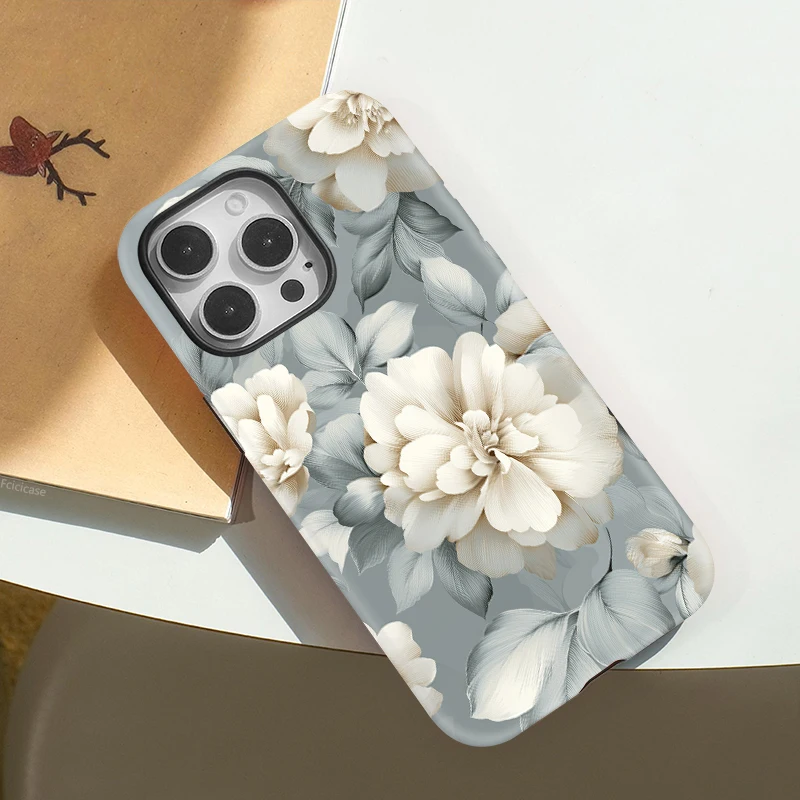 Fashion Flower Matte Magnetic Case iPhone 16 Plus - View 3