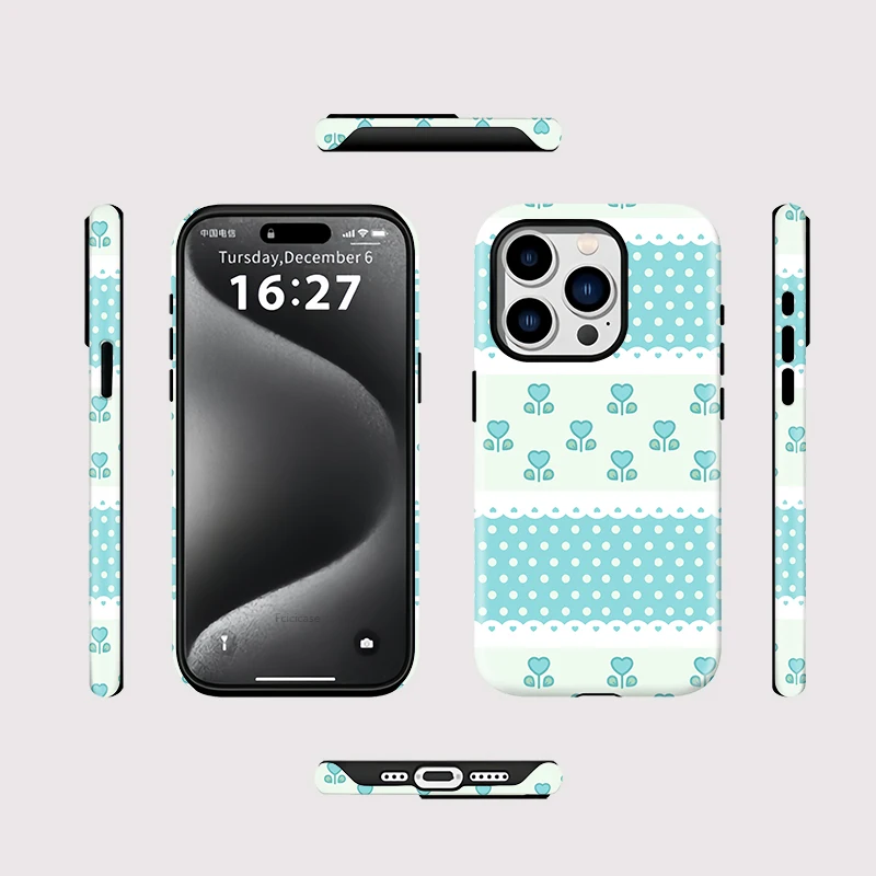 Flower Circular Dots Shockproof Case iPhone 16 Plus - View 2