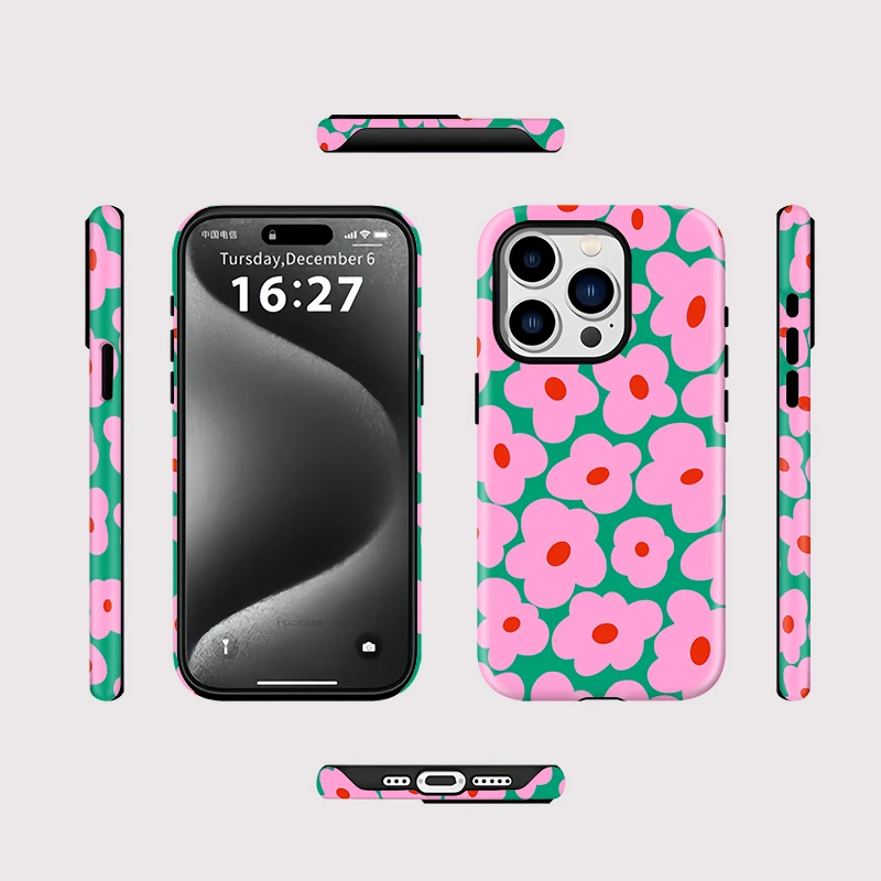 Matte Bumper Flower PC Case iPhone 16 - View 2