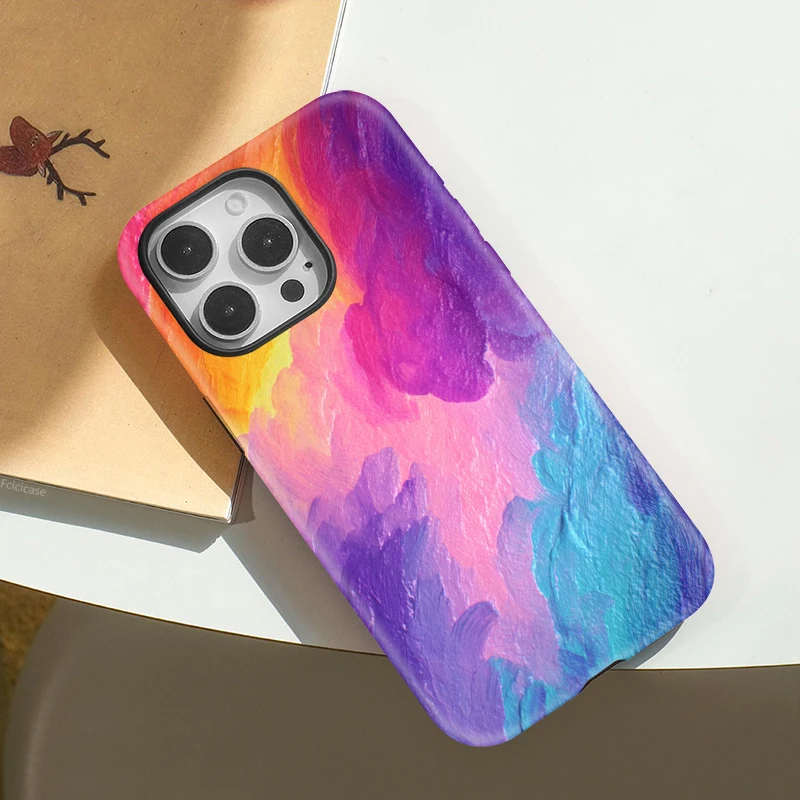 Colorful Painting Matte Magnetic Case iPhone 15 Plus - View 3