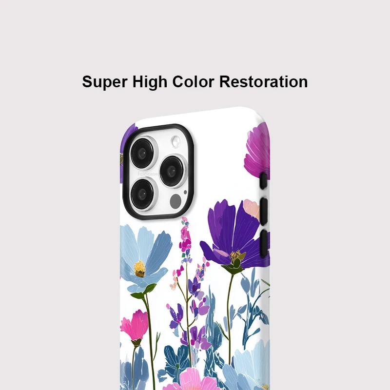 Flower Pattern Two-in-One MagSafe Case iPhone 15 Pro Max - View 3
