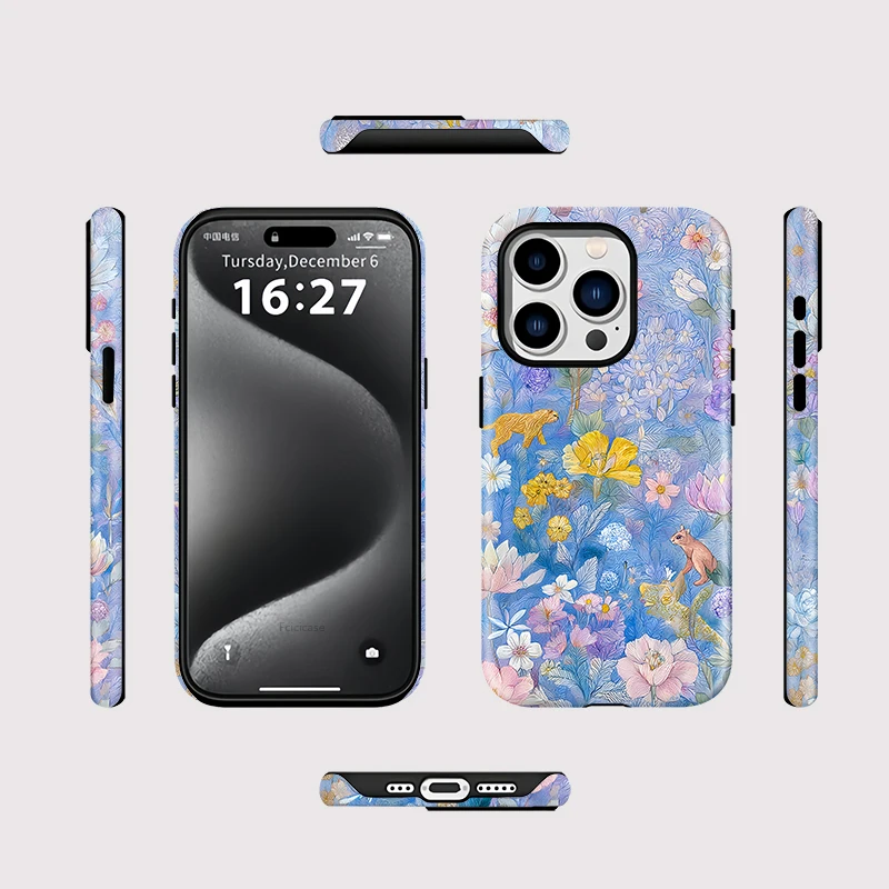 MagSafe Animals Flower Print Case iPhone 16 Pro Max - View 2