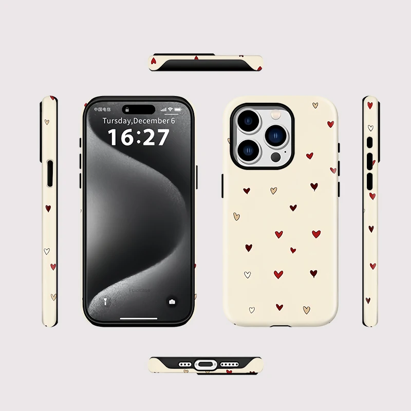 Love Heart Acrylic PC Case iPhone 15 - View 2