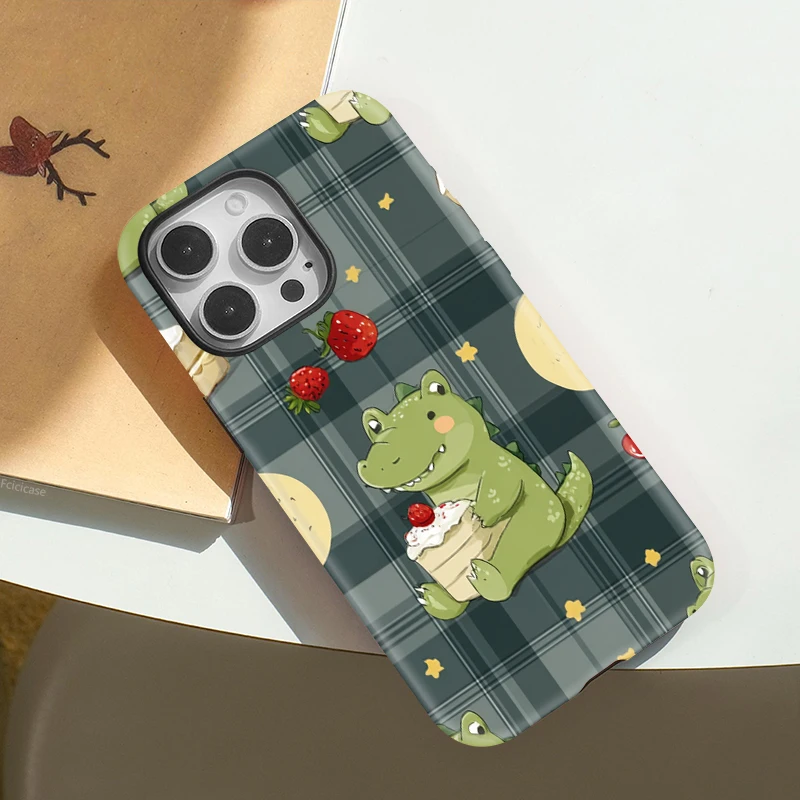 Dinosaur Strawberry 2-in-1 Case iPhone 16 Pro Max - View 3