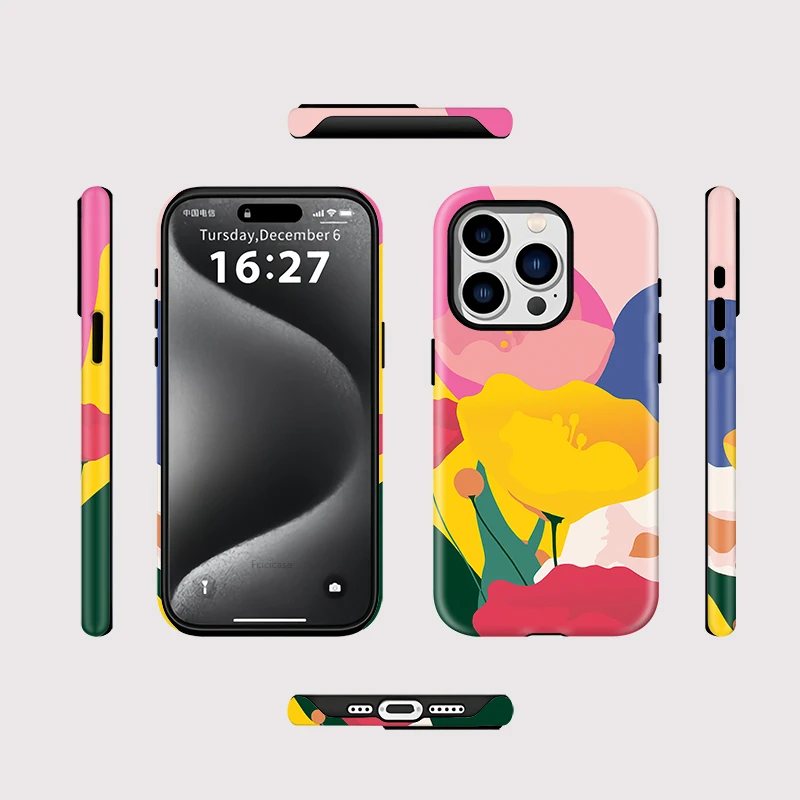 Luxury Flower Double-Layer Case iPhone 16 Pro Max - View 2