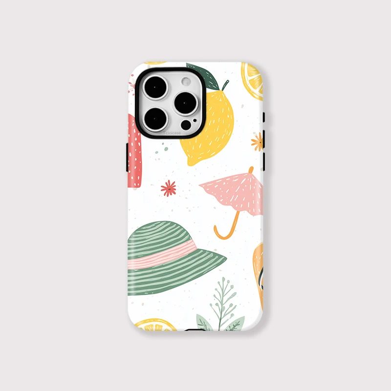 Cartoon Map Lemon Shockproof Case iPhone 16 Plus - View 1