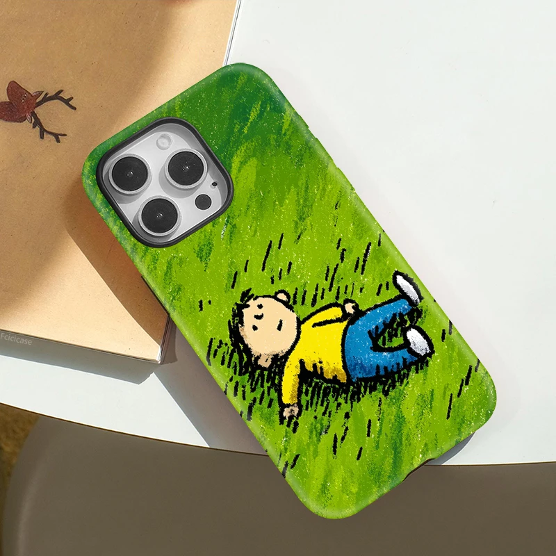 Cute Boy Shockproof PC Case iPhone 16 Pro Max - View 3