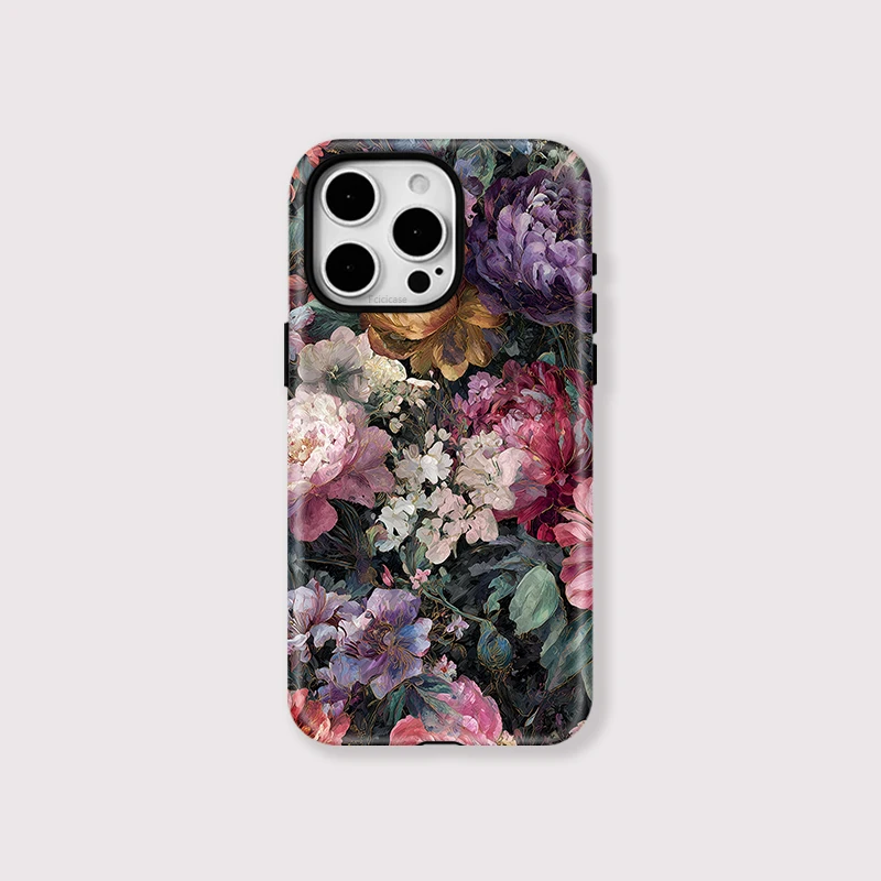 MagSafe Armor Vintage Flower Case iPhone 15 Pro Max - View 1