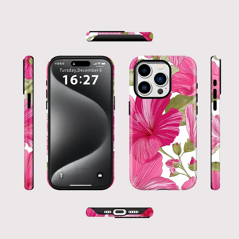 Luxury Flower Shockproof Case iPhone 16 Pro Max - View 2