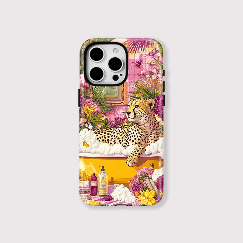 Vintage Flower Pattern MagSafe Case for iPhone 16 Pro - View 1