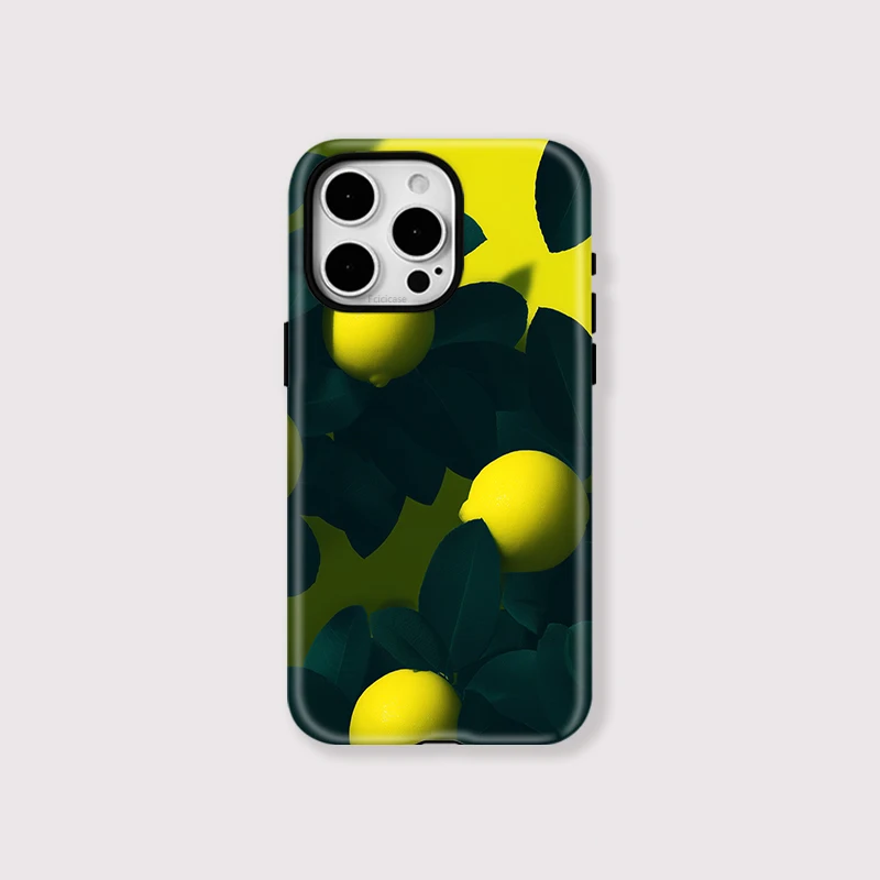 Lemon Pattern Shockproof Case iPhone 16 Pro Max - View 1