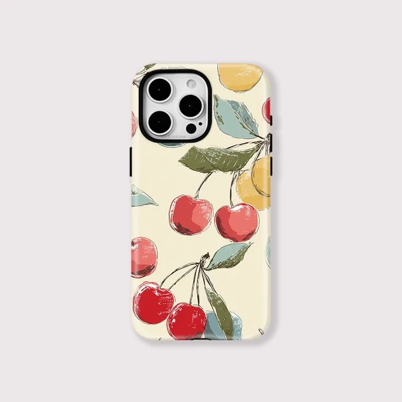Floral Lemon Wireless Charging Case for iPhone 15 Pro - View 1