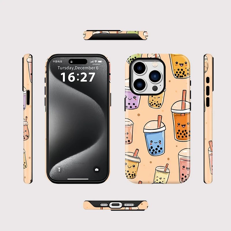 Milk Tea 2-in-1 Double-layer Case iPhone 16 Pro Max - View 2
