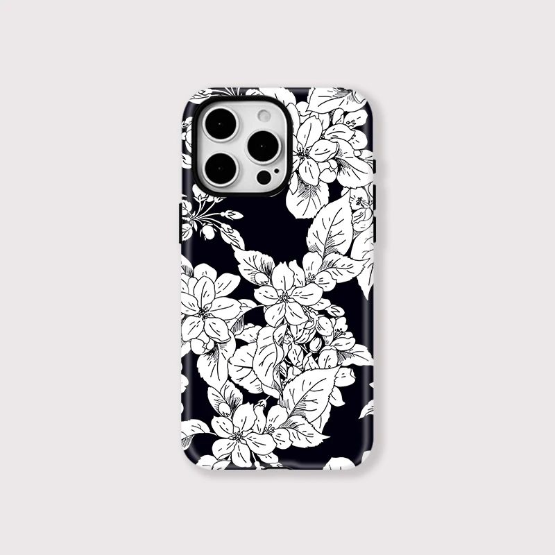 Retro Flower Bumper Magnetic Case iPhone 16 Pro Max - View 1