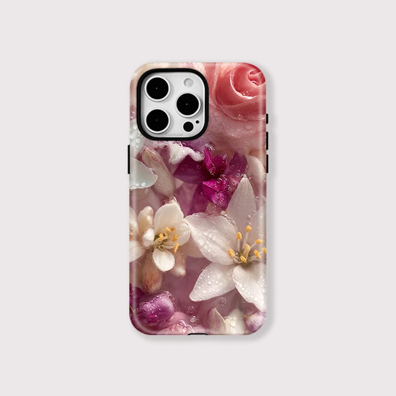 Flower Print Wireless Case iPhone 16 Pro Max - View 1